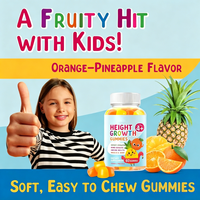 Complément Alimentaire en Gummies au Calcium pour Enfants et Adolescents, Marque Privée, Vente OEM/ODM, Soutien à la Prise en Charge du Calcium