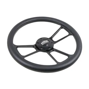 Kyostar Volante universal esportivo de 14 polegadas estilo gravata borboleta em couro de microfibra preto boleto 14'' Volante