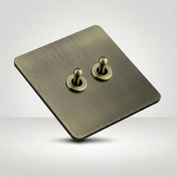 Interrupteurs à bascule muraux de style rétro 86, en acier inoxydable, prise européenne UK13A EU 16A, prise universelle USB Type-C, bronze vert