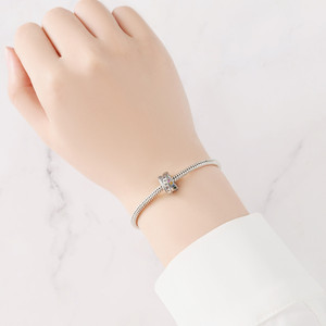 Original white copper <b>bead</b> <b>bracelet</b> - DIYforever colored zircon positioning <b>bead</b> pendant jewelry, personalized women's jewelry - Product Image 6