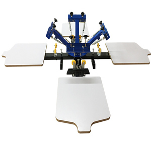 T-shirt print fabrieksprijs 4 kleuren 4 stations handmatige zeefdrukmachine - Product Image 2