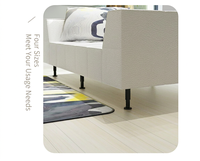 Pieds de canapé antidérapants réglables en acier laminé à froid, pieds de nivellement robustes pour canapé sectionnel, table de salon, cadre de lit, armoire