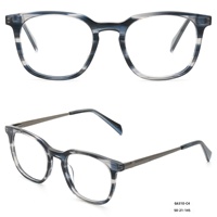 Nouvelle monture de lunettes ovale en acétate style punk avec branches métalliques et verres AC pour femmes, lunettes optiques G6310