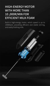 Espumador de Leche Eléctrico Inalámbrico 3 en 1, Potente, con Calentador y Batidor, de Aluminio, Portátil, con Logotipo, Marca Mnanofoamer - Product Image 4
