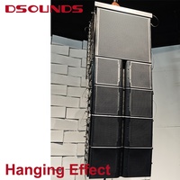 Enceinte Line Array avec Double Haut-Parleur Basse Fréquence 10 Pouces et Double Moteur Haute Fréquence avec Aimant Néodyme pour Équipement Sonore Numérique Actif