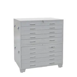 5 Drawer Drawing Storage Flat A0 or A1 Map File Cabinet Metal Cupboard Steel Office Furniture Filing Cabinet Office Supplies