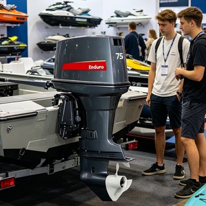 Nouveau moteur à essence YMH 75HP 2 temps 3 cylindres avec carburateur et inclinaison hydraulique pour bateau de pêche en eau salée professionnel - Product Image 2