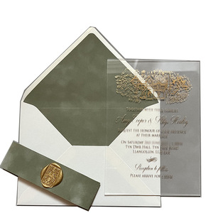 Invitación de Boda de Lujo Personalizada, Tarjeta de Confirmación con Diseño en Lámina Dorada, Incluye Sobres, Impresión en Cartulina - Product Image 1