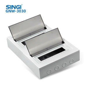 Boîte de distribution électrique GNB-3030, 30 voies, 2 <span class=keywords><strong>rangées</strong></span>, montage en surface, protection IP30, certifiée CE et CB, 63A, équipement électrique - Product Image 1