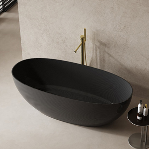 Dernières baignoires autoportantes noires Foshan Baignoire en fibre de <span class=keywords><strong>carbone</strong></span> à surface solide - Product Image 2