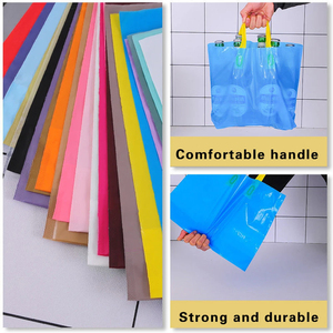 Tùy chỉnh mua sắm xử lý túi bao bì túi <span class=keywords><strong>poly</strong></span> mềm vòng lặp xử lý LDPE/HDPE Tote mua sắm túi nhựa cho quần áo bao bì - Product Image 4
