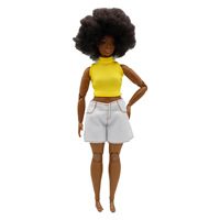 Vente en gros d'accessoires pour poupées de 11,5 pouces, vêtements tendance, pull à col roulé, short, vêtements pour les poupées courbes