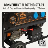 PowerVALUE ZH6500E 4-Takt Benzin-Generator 5,5kW mit Autostart, 230V, Digitales VFT-Messgerät, CE-Zertifiziert
