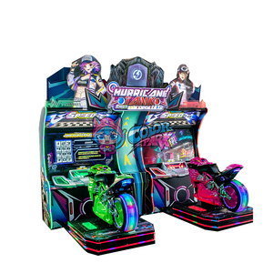 Machine de jeu d'arcade de course de motos à monnayeur, connectée <span class=keywords><strong>en</strong></span> <span class=keywords><strong>ligne</strong></span> pour deux joueurs, à vitesse extrême, pour parc d'attractions, <span class=keywords><strong>en</strong></span> promotion - Product Image 5