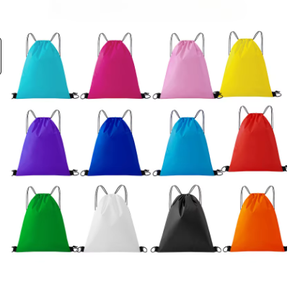 Venta caliente al por mayor promocional personalizado impermeable gimnasio dibujar cuerda bolsas de poliéster deporte mochila de nailon bolsa con cordón - Product Image 1