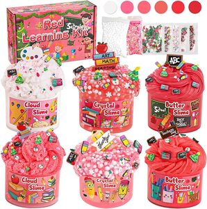 Kit de Slime Educativo Rojo con Slime Nube de Mantequilla y Cristal, Adornos Escolares, Recuerdos para Fiestas Infantiles, Venta al por Mayor, Suministro de Fábrica OEM ODM - Product Image 1