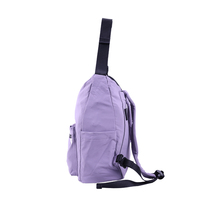 Sac à dos convertible violet clair à double bandoulière avec sangle dissimulée, sac à dos et sac fourre-tout minimaliste convertible pour les déplacements quotidiens