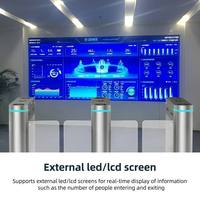 Tornello a Barriera Oscillante Compatta a Forma di Arco con Vetro Temperato per Controllo Accessi