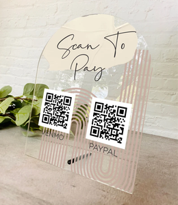 Custom Card Holder Multi <strong>QR</strong> <strong>Code</strong> Sign Payment Social Media Beauty Business Salon 3D Logos 3 in 1 Logo Social Sign 2 <strong>QR</strong> <strong>Codes</strong> - Product Image 5