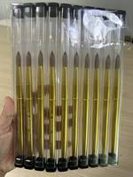 Fournisseur en gros 100% Kolinsky brosse à ongles meilleure qualité acrylique brosses à ongles pur Kolinsky cheveux or métal ongles brosses acryliques