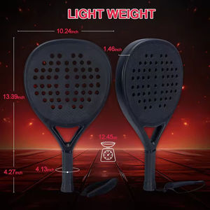 Raquettes de tennis et de paddle légères en fibre de carbone 12k personnalisables de haute qualité avec grip EVA haute résistance, nouvelle arrivée Chine - Product Image 2