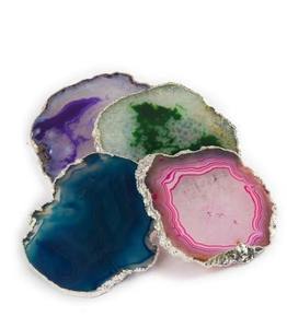 Juego de posavasos de ágata de lujo de calidad de exportación para té, café y vino, con acabado pulido, disponible para la venta. - Product Image 2