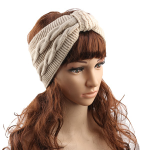 Diadema <span class=keywords><strong>el</strong></span>ástica suave <span class=keywords><strong>de</strong></span> punto <span class=keywords><strong>para</strong></span> invierno <span class=keywords><strong>para</strong></span> mujer, diadema con forro <span class=keywords><strong>de</strong></span> <span class=keywords><strong>lana</strong></span> y piel, diademas gruesas y <span class=keywords><strong>el</strong></span>ásticas <span class=keywords><strong>para</strong></span> calentar las orejas, venta al por mayor - Product Image 4