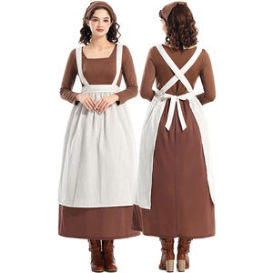 Costume d'Halloween <span class=keywords><strong>Ferme</strong></span> Européenne Robe Femme Café Maid Cosplay Costume de Scène - Product Image 5