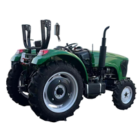 Tracteur agricole diesel 4x4 certifié CE 504 50HP avec charrue, herse et semoir