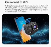 Caméra d'action étanche IP68 pour l'extérieur, capteur COMS, 4K 60 Fps, Wi-Fi, grand angle 160°, caméra vidéo pour casque, EIS, caméra sportive 5K