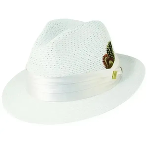 Chapeau Panama Fedora en paille Toquilla équatorienne avec bande décorative, large bord, protection UV, chapeau de soleil d'été pour adulte - Product Image 2