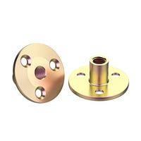 Écrous de blocage ronds à trois trous multi-finitions en zinc pour pieds de canapé, capuchons de vis métriques M6 M8 M10 M12