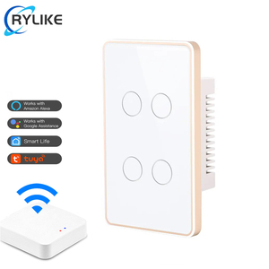 Saa phê duyệt Úc tiêu chuẩn ZigBee 4 gang nhôm kim loại khung màn hình cảm ứng Glass Bảng điều chỉnh điện thông minh chuyển đổi - Product Image 1