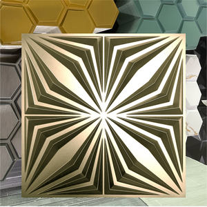 Panel dinding <span class=keywords><strong>PVC</strong></span> 3D Modern mudah dipasang, lapisan dinding eksterior/Interior tahan air wallpaper 3D untuk kamar tidur Gym desain grafis - Product Image 3