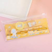 Rentrée des classes Cadeaux dessin animé mignon astronaute crayon gomme papeterie Kit pour enfants