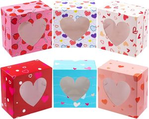 กล่องขนมวาเลนไทน์, กล่องคัพเค้กวันวาเลนไทน์, กล่องคุกกี้มีหน้าต่างสำหรับขนม<span class=keywords><strong>อบ</strong></span>ในวันหยุด, คุกกี้, โดนัท - Product Image 2