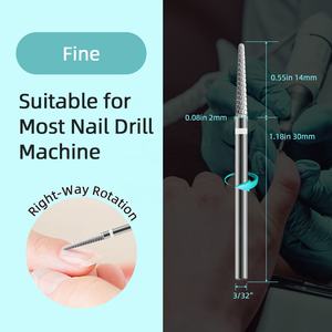 HYTOOS Kleine kegel kopfhaut reinigung Nagelbohrer Bits 3/32 konisch Karbid Nagelbit, professionelle Sicherheit unter den Nägeln abgestorbene Haut Reiniger - Product Image 6