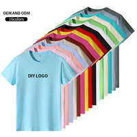 T-shirt classique en coton uni sur mesure, teinture unie, toucher doux, service de personnalisation de la taille, de la couleur et du design