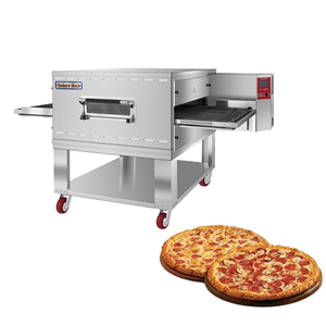 Pizza de grande capacité faisant le <span class=keywords><strong>four</strong></span> commercial empilable de pizza de convoyeur de structure isolée par biens de machine - Product Image 2