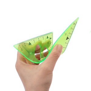 फोका थोक स्टेशनरी 12 इंच पारदर्शी प्लास्टिक लचीला पारदर्शी स्कूल शासक इंच और सेंटीमीटर पैमाने के साथ सेट - Product Image 3