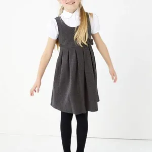 무료 디자인 영국 학교 유니폼 Pinafore SchoolDress 옷 Pleated 사용자 정의 학교 유니폼 공장
