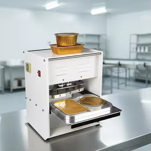 Máquina Selladora de Envases de Papel de Aluminio Eléctrica/Manual con Motor, para Cajas y Tazones, Sellado Térmico Paralelo, Personalizada para Alimentos - Product Image 2