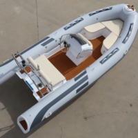 Bateau semi-rigide gonflable à coque en fibre de verre CE haute vitesse Rib 520 Orca Hypalon Deep-V, le plus vendu, à vendre