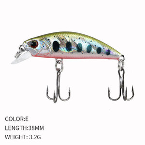 Leurres métalliques flottants pour la pêche en eau profonde, petits poissons sauvages du fond de rivière, 38mm/3.2g, pour la pêche au <span class=keywords><strong>black</strong></span> bass et à tous les niveaux d'eau - Product Image 1