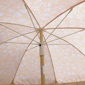 Parasol de plage 2M en polyester avec franges, mât en alliage d'aluminium, protection solaire extérieure pour jardin et terrasse - Product Image 3