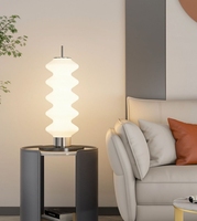 Lampe sur pied en verre de style nordique moderne avec lumières LED, éclairage décoratif pour chambre à coucher et salon