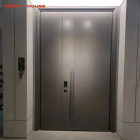 PRETTY HOUSE Puerta Pivotante de Aluminio Antirrobo de Seguridad, Puertas de Entrada Exteriores de Lujo para Villas, Impermeables, para Hoteles y Apartamentos