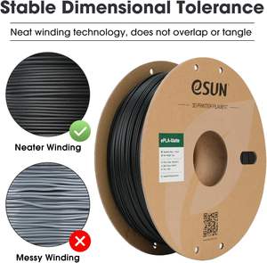 <span class=keywords><strong>ESUN</strong></span>-Filament PLA noir mat de 1.75mm extrudé moulé pour imprimante 3D, 1kg, pour toutes imprimantes 3D, papier - Product Image 3