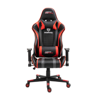 Chaise pivotante pour compétition de course minimaliste avec logo personnalisé Chaise de jeu en cuir synthétique noir rouge coloré pour la maison et le bureau