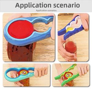 Supplier 4 Way All in One Bottle Opener Non Slip Jar Twist Gripper, Essential Beverage Can Opener for BBQ Party&Family Gathering - Product Image 4